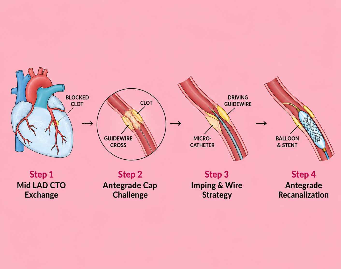 Navigating Ambiguous Cap in Mid LAD CTO: A Comprehensive Case Study